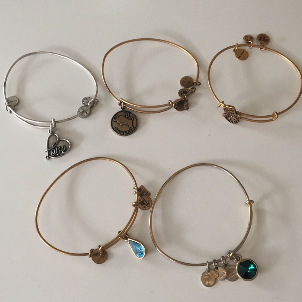 Alex and Ani - emerald, blue, taurus, heart, hamsa